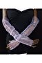 Diamond fingerless bridal gloves lilac - 4