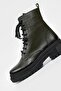 WOMEN'S GREEN GENUINE LEATHER NUMBER 35-41 LACE-UP BOOTS & BOOTIES - 2