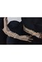 Diamond fingerless bridal gloves tan - 4