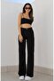 Black Wide Leg Palazzo High Waist Stretchy Jeans - 3