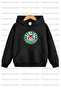 Tiger Printed Unisex Hooded Black Kids Sweatshirt Hoodie - 3