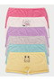 Girl's Colorful Cotton Lycra Boxers 6 Pieces 89500-101