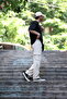 Men's Cargo Pocket Baggy Pants Cream - 5