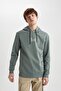 Regular Fit Hooded Printed Sweatshirt Y5286Az24Au - 3