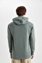 Regular Fit Hooded Printed Sweatshirt Y5286Az24Au - 6