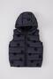 Baby Girl Hooded Patterned Puffer Vest A2476a523au