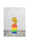 9 Year Birthday Balloon Set - Red - Navy Blue - Orange - Yellow - Green Balloon - Gold Number Balloon