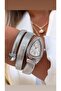 Snake Model Wrist Watch Silver
