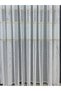 Bodrum Striped Tulle Curtain Gold (No Pleats)