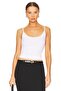 Women's White Strappy Jersey Blouse - 4