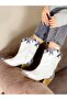 DORİ WHITE LEATHER SNAKE LEATHER DETAIL DALLAS WESTERN BOOTS - 4