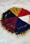 Burgundy Bridal Halay Handkerchief, Double Layer Chiffon Fabric Sword Sequin Handkerchief 50cm - 4