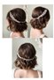 Bridal crown with crystal strip, bridal hair accessory, bridal hair clip, bridal crown with drop stones - 4