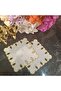 Adresanna gold glitter embroidered coffee side, presentation napkin and cocktail napkin 2 pieces - 7