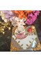 Adresanna gold glitter embroidered coffee side, presentation napkin and cocktail napkin 2 pieces - 4
