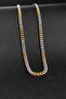 Men's Silver-Gold Barley Model Stainless Steel Chain Necklace - 2