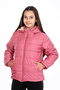 Girl's Thick Water Repellent Rose Coat with Fleece Underwear - 2