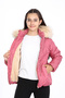 Girl's Thick Fur Water Repellent Rose Coat with Fleece Underwear - 2