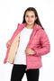 Girl's Thick Water Repellent Rose Coat with Fleece Underwear