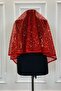 Red Authentic Vip Bridal Veil Set, Complete Sequins Beads Pearls Glowing Henna Veil Set 6 Pieces - 7