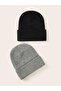 6 Pieces Turtleneck (Turtleneck) Sweater, Beanie, Sock Necklace (BLACK - WHITE - CLARET RED - MUSTARD - BLUE - SMOKE) - 3