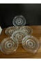 6 Pieces Glass Tea Plate Noble Tea Plate Set of 6 Stylish Design Glass Tea Plate Set of 6 - 7