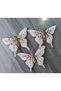 Butterfly Christmas Ornament 3 Pieces White, Christmas Ornament, Glitter Butterfly, Christmas Ornament, Decor
