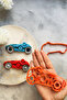 Race Car Dough Shaper Pattern And Frame / Yellow Or Orange / 1 Piece / 6x11 Cm - 6