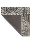 Mira Beige Gray Tone Traditional Motif Line Pattern Vintage Decorative Carpet Mira 1556 - 3