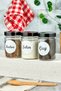 Labeled 3-Piece 700 Ml Tea & Sugar & Coffee Glass Storage Container Jar