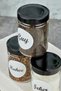 Labeled 3-Piece 700 Ml Tea & Sugar & Coffee Glass Storage Container Jar - 3