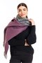 Double Sided Plaid Wool Shoulder Shawl - 70x190cm - Winter Shawl - 2