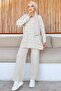 23006 Embossed Knitwear Set Stone Color