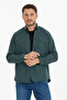 Men's Green Double Pocket Lycra Classic Cut Long Sleeve Denim Shirt - 3