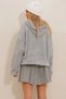 Women's Gray Hooded Double Pocket Plush Coat ALC-X9323 - 6