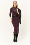 Women's Plum Lycra Long Camisole Dress ELB-19000750 - 4