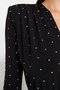 Siyah Taşlı Vatkalı Örme Body TPRAW24BD00043 - 7