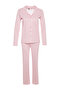 Pembe %100 Pamuklu Çizgili Gömlek-Pantolon Örme Pijama Takımı THMAW24PT00144 - 7
