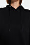 Black Thick Fleece Back Printed Oversize/Wide Fit Knitted Sweatshirt TWOAW23SW00904 - 6