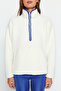 Beyaz Peluş Örme Spor Sweatshirt THMAW23SW00021 - 3