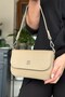 Medium Size Women's Shoulder Bag with 2 Straps and 5 Compartments Suitable for Daily Use 23cm-14cm gold