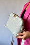 Medium Size Daily 3-Compartment Women's Shoulder Bag 24 cm X 18 cm 2196 Gray -Gzd- - 3