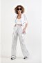 Silver Cargo Pocket Shiny Trousers - 2