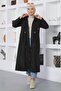 Lace Detailed Coat Black 15800 - 3