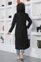 Lace Detailed Coat Black 15800 - 5
