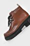 WOMEN'S TAN GENUINE LEATHER NUMBER 35-41 LACE-UP BOOTS & BOOTIES - 7