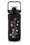 Motivational Water Bottle 3-Piece Water Bottle 2 Liter Water Bottle + 750 Ml + 300 Ml Athlete Water Bottle with Puppy - 3