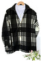 Men's shirt collar oversize cotton lumberjack shirt
