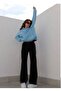 Black Wide Leg Palazzo High Waist Stretchy Jeans - 2