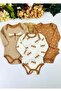 Coffee Foam Butterfly Patterned Istanbul Single Size Sleeve 3-Piece Baby Badi Bodysuit - 2